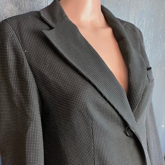 Talbots Tiny Polka Dot Blazer 8 Career Quiet Luxury Old Money Preppy Theater - Picture 2 of 6